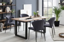 SalesFever Esstisch »Design Esstisch für stilvolles Ambiente« mit echter Baumkante