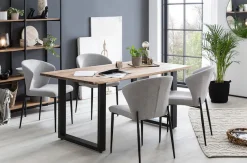 SalesFever Esstisch »Design Esstisch für stilvolles Ambiente« mit echter Baumkante
