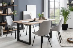 SalesFever Esstisch »Design Esstisch für stilvolles Ambiente« mit echter Baumkante