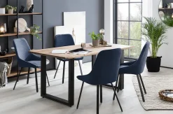 SalesFever Esstisch »Design Esstisch für stilvolles Ambiente« mit echter Baumkante