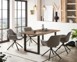 SalesFever Esstisch »Design Esstisch für stilvolles Ambiente« mit echter Baumkante