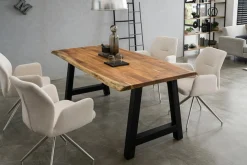 SalesFever Esstisch »Designer-Tisch für stilvolle Mahlzeiten« Zweifach gewachstes, geöltes Massivholz