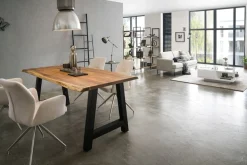 SalesFever Esstisch »Designer-Tisch für stilvolle Mahlzeiten« Zweifach gewachstes, geöltes Massivholz
