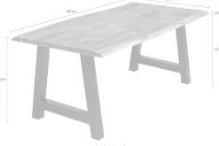 SalesFever Esstisch »Designer-Tisch für stilvolle Mahlzeiten« Zweifach gewachstes, geöltes Massivholz