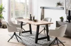 SalesFever Esstisch »Designer-Tisch für stilvolle Mahlzeiten« Zweifach gewachstes, geöltes Massivholz