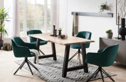 SalesFever Esstisch »Designer-Tisch für stilvolle Mahlzeiten« Zweifach gewachstes, geöltes Massivholz