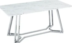 SalesFever Esstisch »Design Tisch für gemütliche Abende« Eleganz trifft Design in Marmoroptik