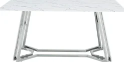 SalesFever Esstisch »Design Tisch für gemütliche Abende« Eleganz trifft Design in Marmoroptik