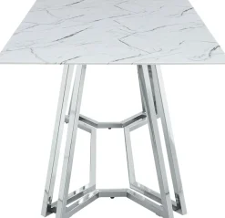 SalesFever Esstisch »Design Tisch für gemütliche Abende« Eleganz trifft Design in Marmoroptik