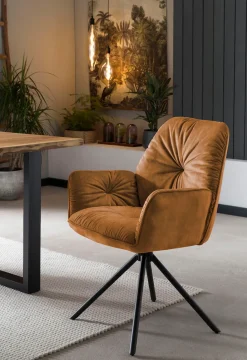 SalesFever Esszimmerstuhl »Ottawa Armlehnstuhl: Rückzugsort im Esszimmer« () 1 Stk.360° Drehbarer Esszimmersessel mit Armlehnen - 1 Stück