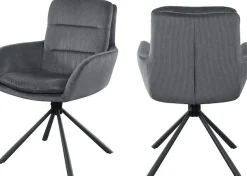 SalesFever Esszimmerstuhl »Pizzo Eleganter Armlehnstuhl« () 1 Stk.Cord-Esszimmersessel mit 360° Drehkomfort