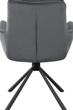SalesFever Esszimmerstuhl »Pizzo Eleganter Armlehnstuhl« () 1 Stk.Cord-Esszimmersessel mit 360° Drehkomfort