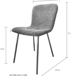 SalesFever 4-Fußstuhl »Esszimmerstuhl - stilvolles Set« (Set) 4 Stk.Ergonomisches 4er-Set für optimalen Sitzkomfort