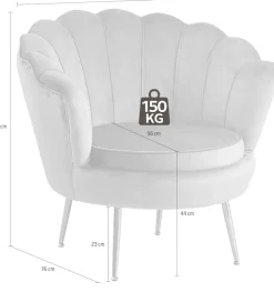 SalesFever Loungesessel »Clam - Design Cocktailsessel« Prachtvoll extravagantes Design im Muschel-Look