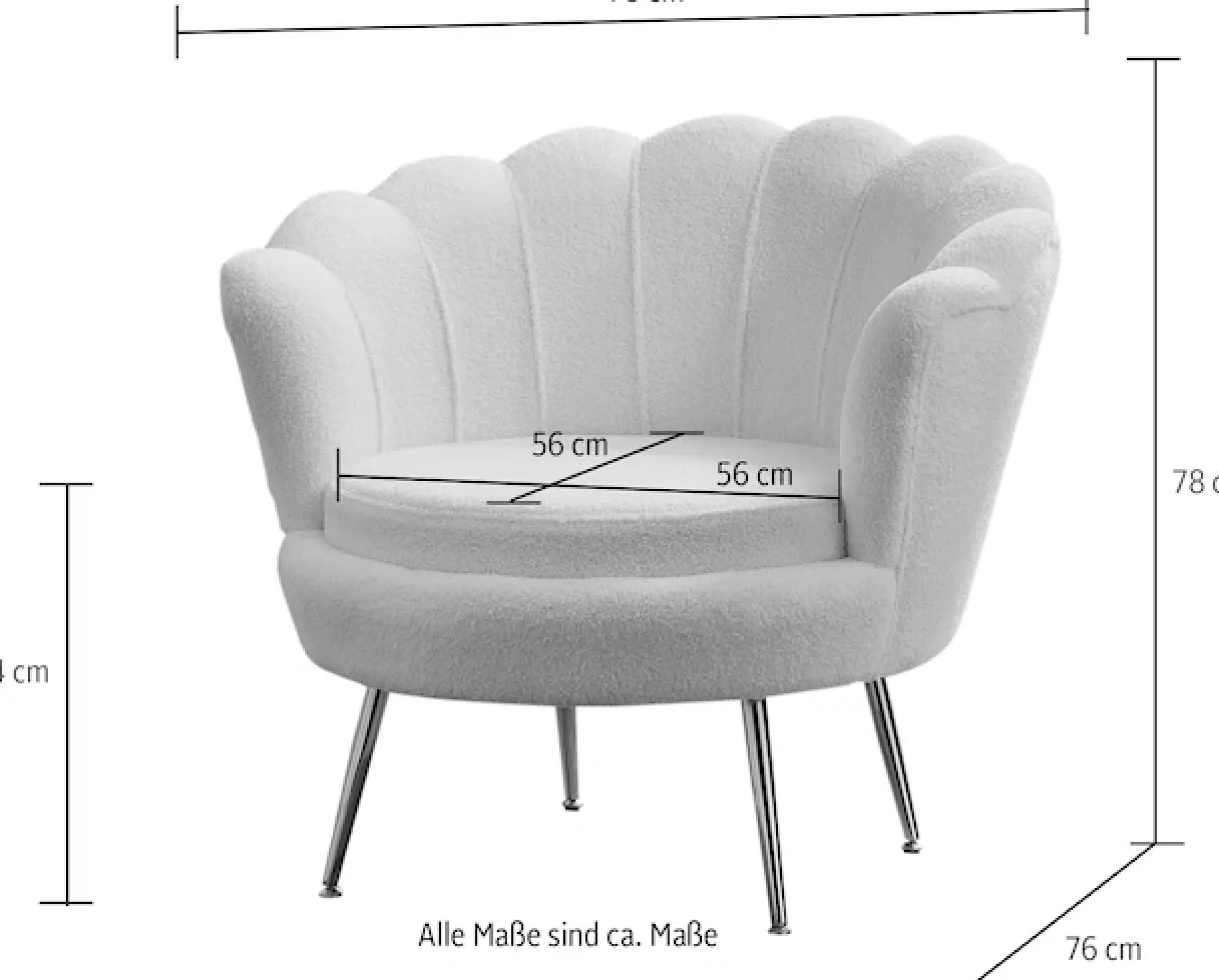 SalesFever Loungesessel »Sessel: Entspannung pur« Extravaganter Blickfang im stilvollen Muscheldesign
