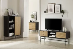SalesFever Lowboard »Torsby Stilvolle TV-Kommode für Ihr Wohnzimmer« Kommode: Stil trifft auf praktische Kabelorganisation