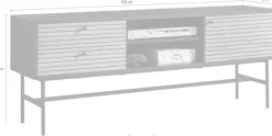 SalesFever Lowboard »Torsby Stilvolle TV-Kommode für Ihr Wohnzimmer« Kommode: Stil trifft auf praktische Kabelorganisation