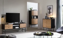 SalesFever Lowboard »Torsby Stilvolle TV-Kommode für Ihr Wohnzimmer« Kommode: Stil trifft auf praktische Kabelorganisation
