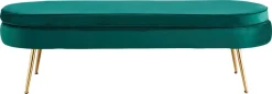 SalesFever Polsterbank »Clam Elegante Bank mit Polsterung« Eleganz in Gold: Breite 142cm