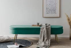 SalesFever Polsterbank »Clam Elegante Bank mit Polsterung« Eleganz in Gold: Breite 142cm