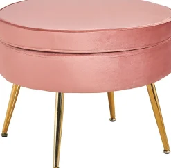 SalesFever Polsterhocker »Calm Gepolsterter Hocker mit Charme« mit hohem Sitzkissen