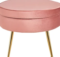 SalesFever Polsterhocker »Calm Gepolsterter Hocker mit Charme« mit hohem Sitzkissen