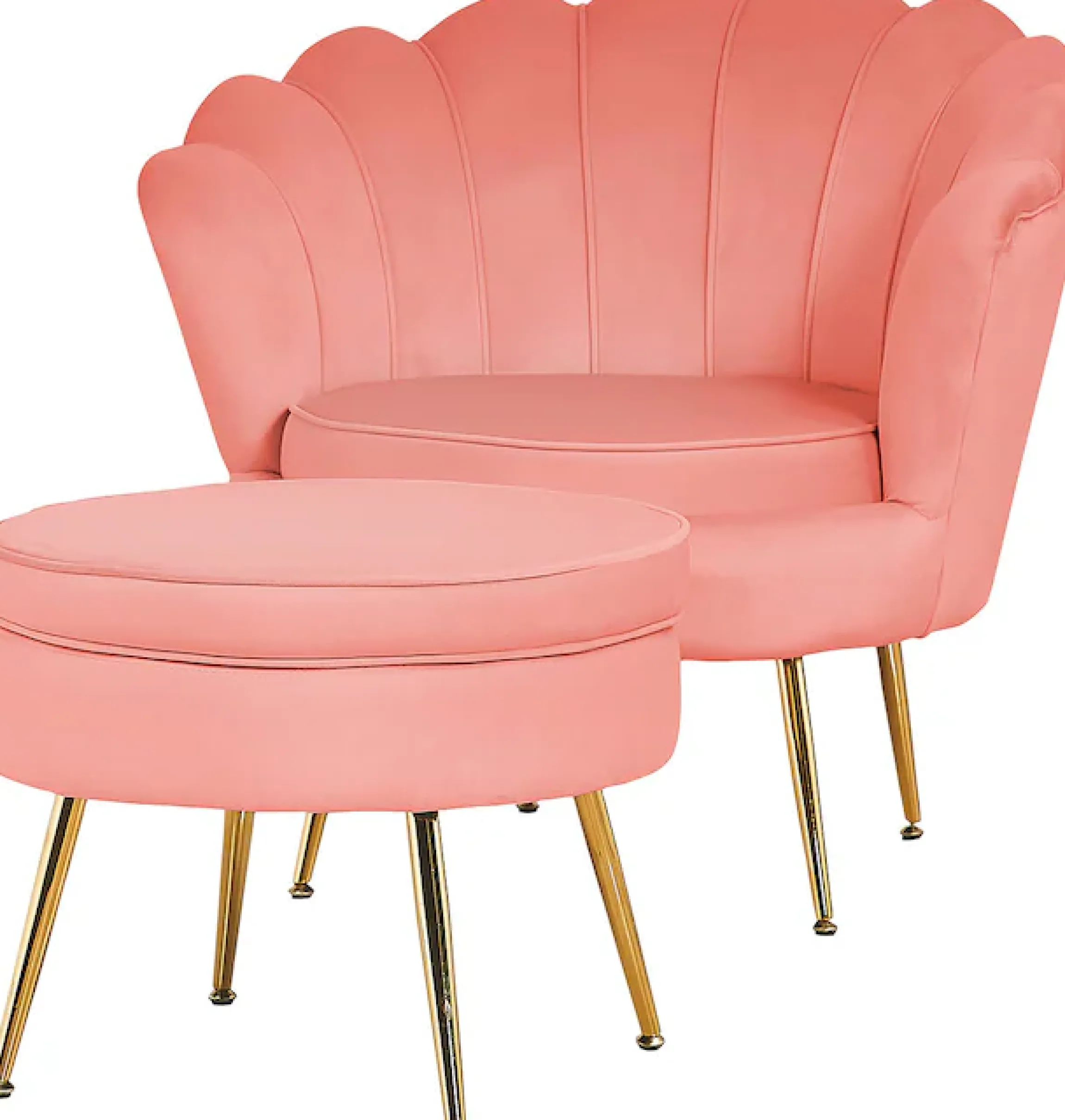 SalesFever Polsterhocker »Calm Gepolsterter Hocker mit Charme« mit hohem Sitzkissen