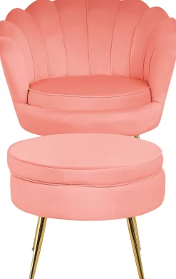 SalesFever Polsterhocker »Calm Gepolsterter Hocker mit Charme« mit hohem Sitzkissen