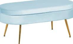 SalesFever Polsterhocker »Clam - Stilvoller Hocker« Elegantes Design in ovaler Form, 99cm Breite