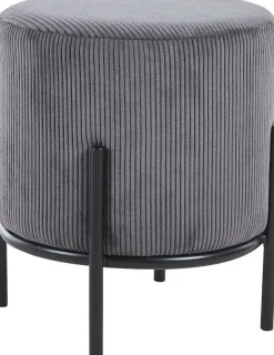 SalesFever Polsterhocker »Komfortabler Polsterhocker« mit Design-Gestell aus schwarzem Metall