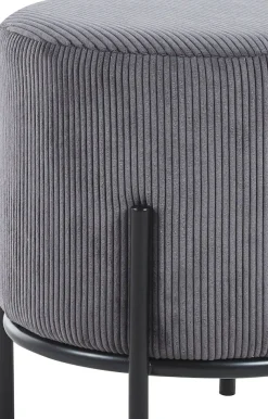 SalesFever Polsterhocker »Komfortabler Polsterhocker« mit Design-Gestell aus schwarzem Metall
