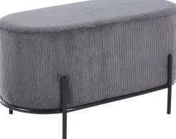 SalesFever Polsterhocker »Komfortabler Polsterhocker« mit Design-Gestell aus schwarzem Metall