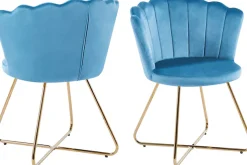 SalesFever Polsterstuhl »Komfortabler Stuhl im eleganten Design« (Set) 2 Stk.Muschel-Design
