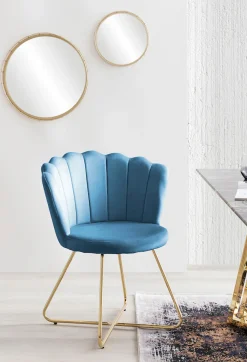 SalesFever Polsterstuhl »Komfortabler Stuhl im eleganten Design« (Set) 2 Stk.Muschel-Design