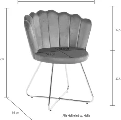 SalesFever Polsterstuhl »Komfortabler Stuhl im eleganten Design« (Set) 2 Stk.Muschel-Design