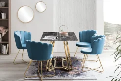 SalesFever Polsterstuhl »Komfortabler Stuhl im eleganten Design« (Set) 2 Stk.Muschel-Design