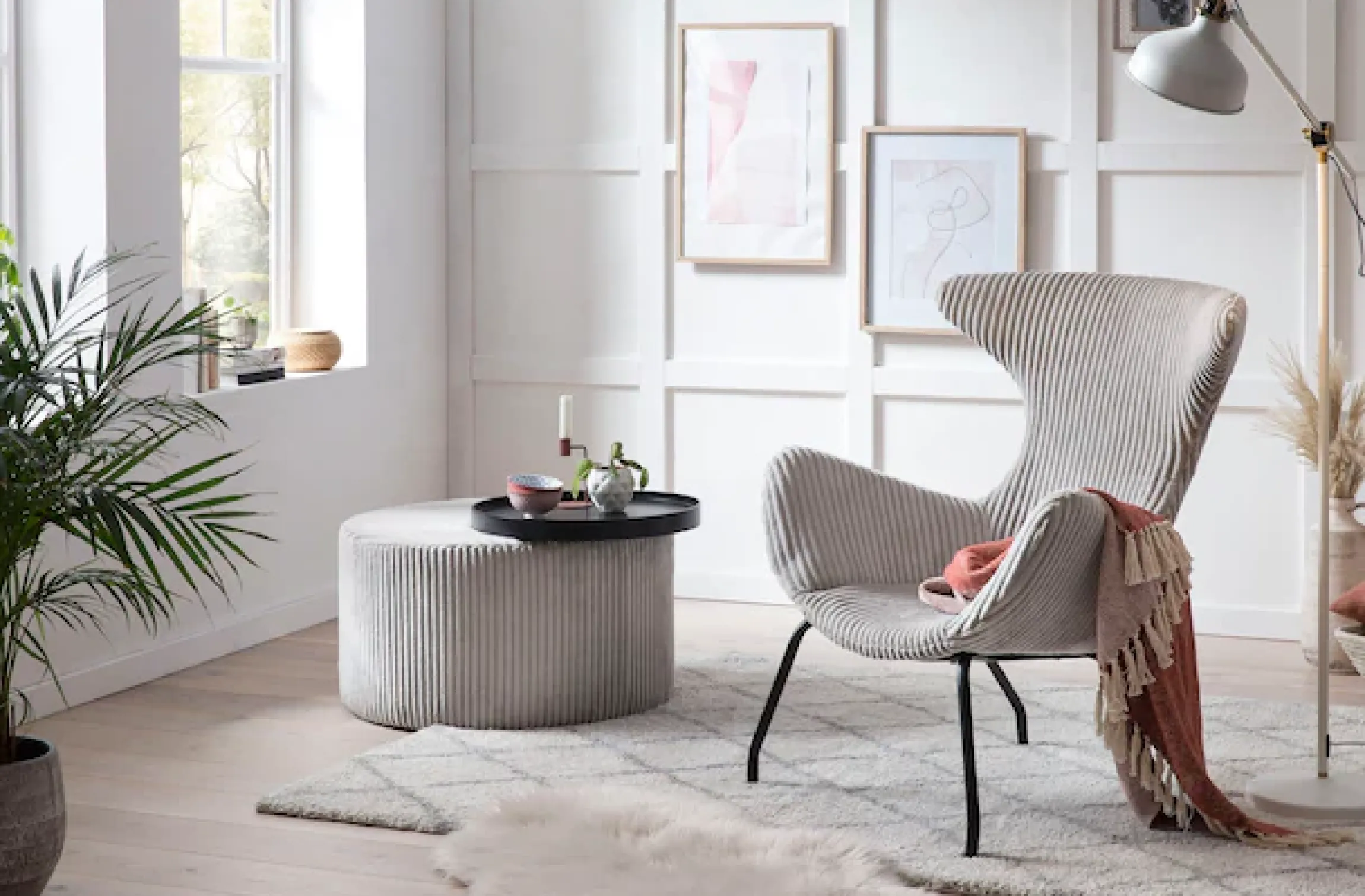 SalesFever Relaxsessel »Oslo Komfortabler Sessel zum Entspannen« Ohrensessel in modernem Design