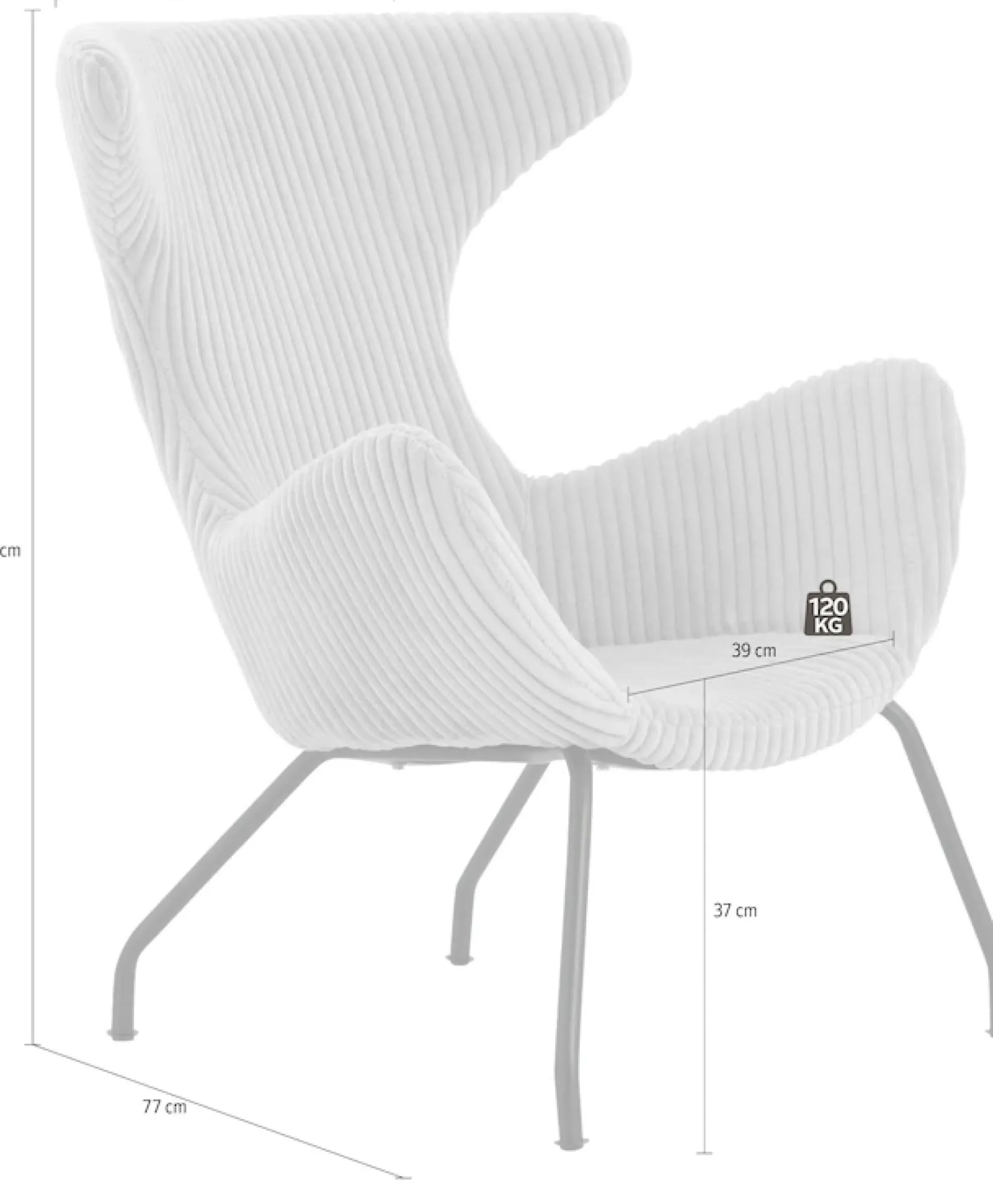 SalesFever Relaxsessel »Oslo Komfortabler Sessel zum Entspannen« Ohrensessel in modernem Design