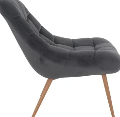 SalesFever Relaxsessel »Toulon - Komfortabler Loungesessel« mit XXL-Steppung, mit schwarzen oder naturfarbenen Beinen