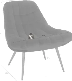 SalesFever Relaxsessel »Toulon - Komfortabler Loungesessel« mit XXL-Steppung, mit schwarzen oder naturfarbenen Beinen