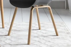 SalesFever Schalenstuhl »Lund Designer Esszimmerstuhl im 2er-Set« (Set) 2 Stk.Zweier-Set: Metallbeine mit edler Holzoptik