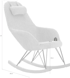 SalesFever Schaukelstuhl »Entspannung pur« () Bezug in moderner Cord-Optik