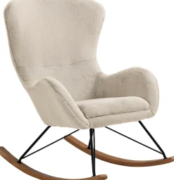 SalesFever Schaukelstuhl »Komfortabl und im Vintage-Stil« () in Lammfelloptik