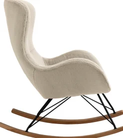SalesFever Schaukelstuhl »Komfortabl und im Vintage-Stil« () in Lammfelloptik