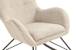 SalesFever Schaukelstuhl »Komfortabl und im Vintage-Stil« () in Lammfelloptik
