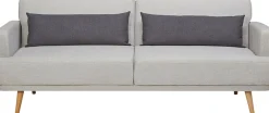 SalesFever Schlafsofa »Malmö - Komfortabler 2,5-Sitzer inklusive Zierkissen« mit Schlaffunktion, Breite 214 cm