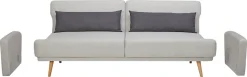 SalesFever Schlafsofa »Malmö - Komfortabler 2,5-Sitzer inklusive Zierkissen« mit Schlaffunktion, Breite 214 cm