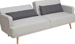 SalesFever Schlafsofa »Malmö - Komfortabler 2,5-Sitzer inklusive Zierkissen« mit Schlaffunktion, Breite 214 cm
