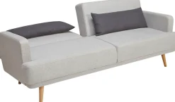 SalesFever Schlafsofa »Malmö - Komfortabler 2,5-Sitzer inklusive Zierkissen« mit Schlaffunktion, Breite 214 cm