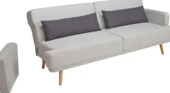 SalesFever Schlafsofa »Malmö - Komfortabler 2,5-Sitzer inklusive Zierkissen« mit Schlaffunktion, Breite 214 cm